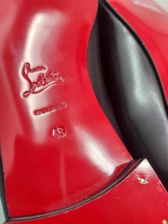Christian Louboutin MENS Dandelion Black Smooth Leather Loafer Shoe main image 9